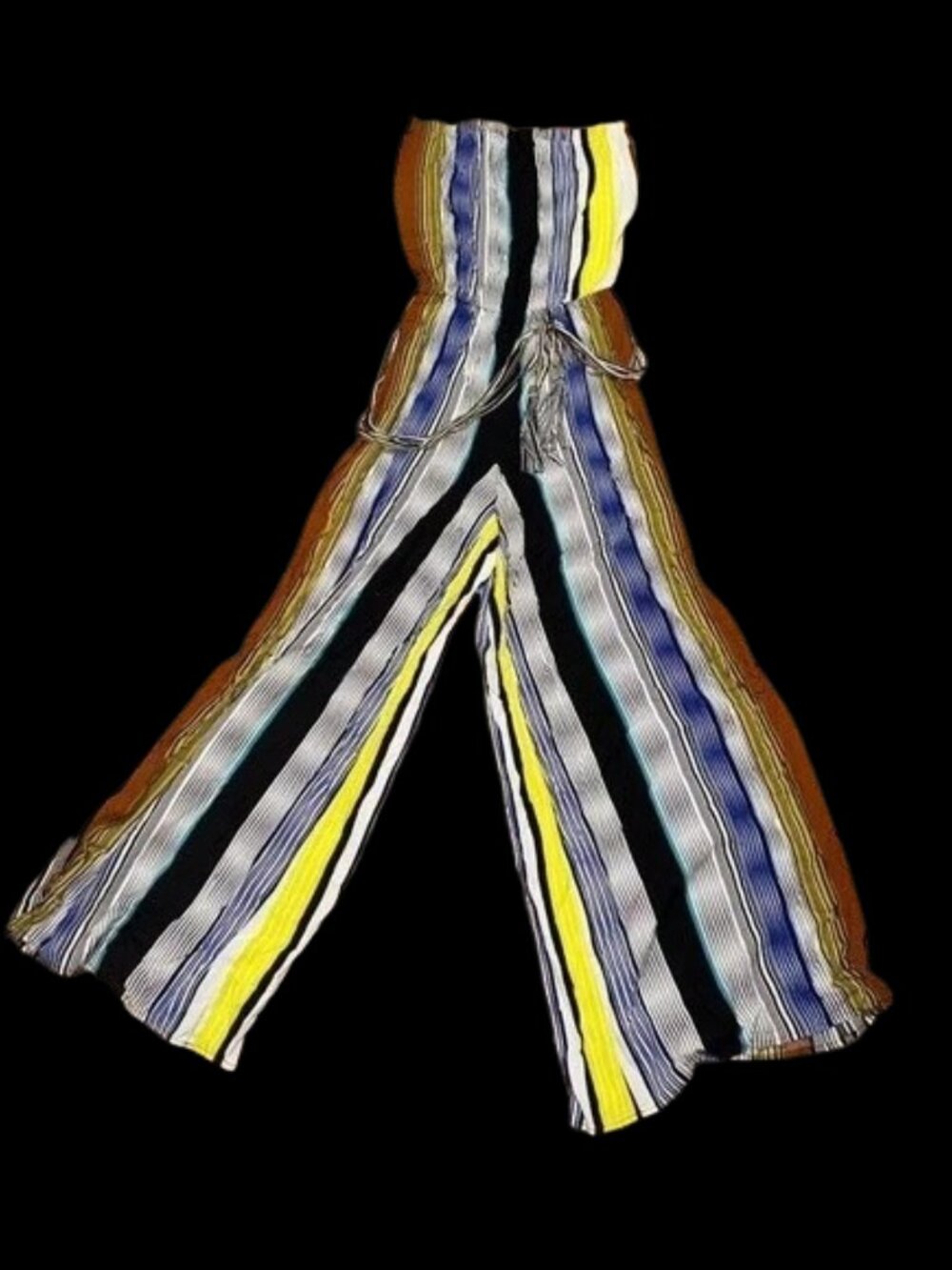 MSK Multicolor Striped Jump Suit with Self-Tie Belt - Picture 2 of 7